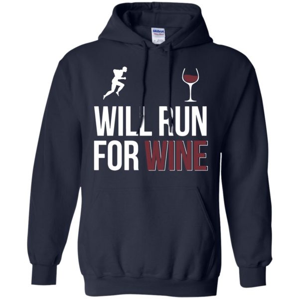will run for wines hoodie - navy blue