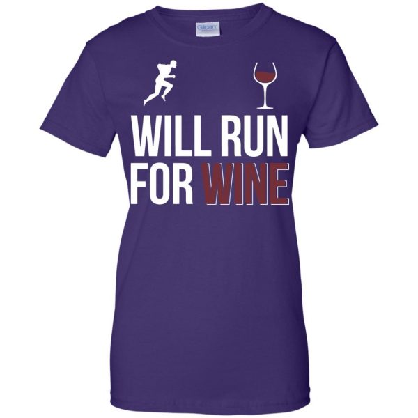 will run for wines womens t shirt - lady t shirt - purple