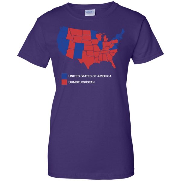 dumbfuckistan womens t shirt - lady t shirt - purple