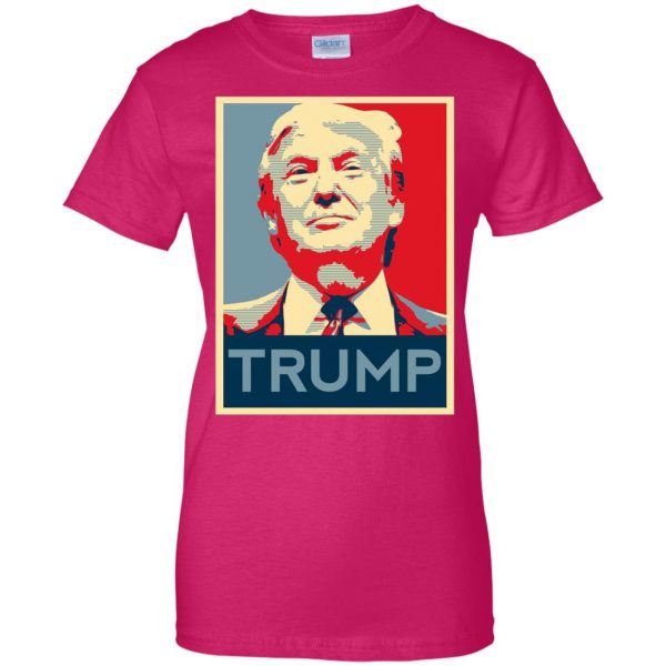 i love trump womens t shirt - lady t shirt - pink heliconia