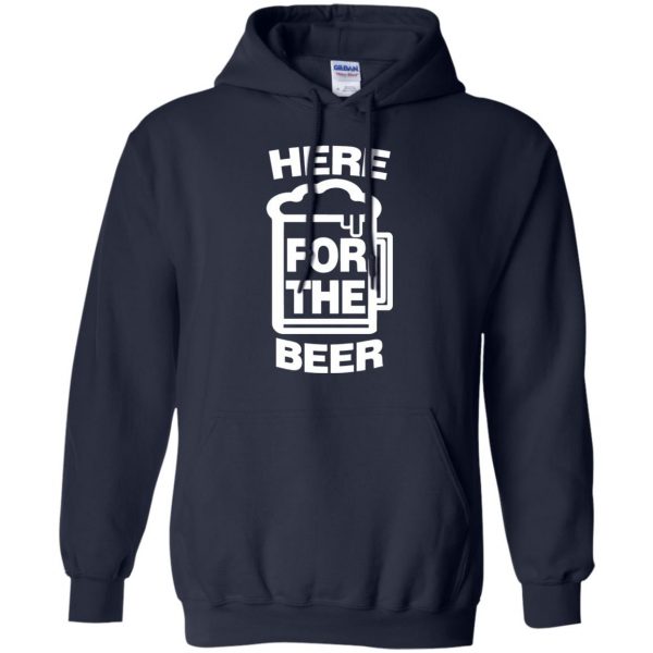 here for the beers hoodie - navy blue