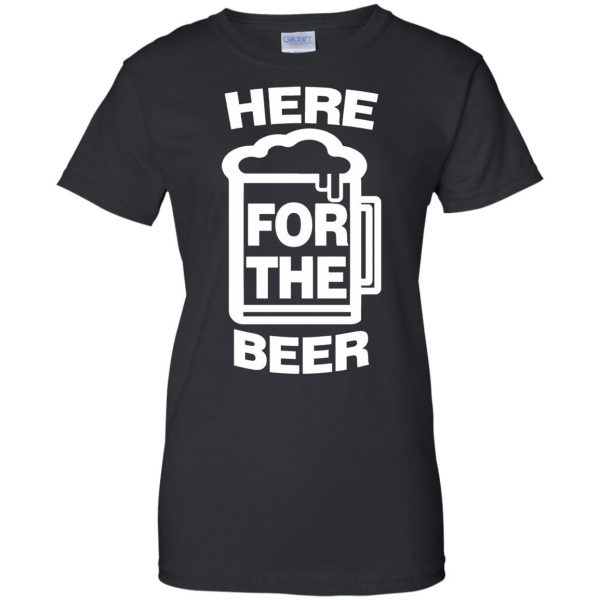 here for the beers womens t shirt - lady t shirt - black