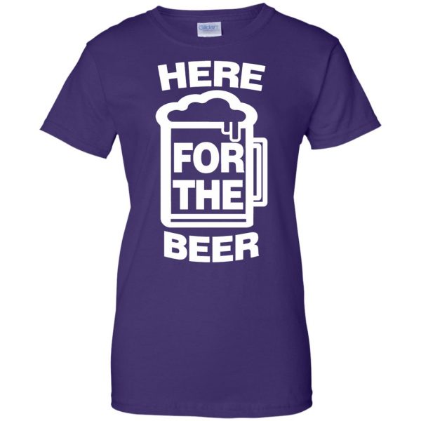 here for the beers womens t shirt - lady t shirt - purple