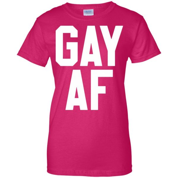gay af womens t shirt - lady t shirt - pink heliconia