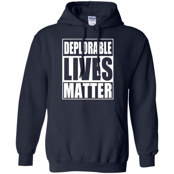 deplorable lives matter hoodie - navy blue