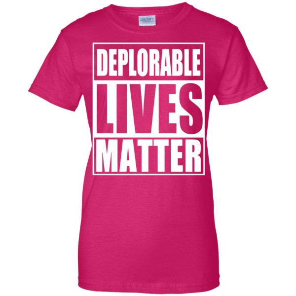 deplorable lives matter womens t shirt - lady t shirt - pink heliconia