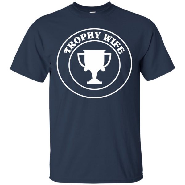 trophy wife t shirt - navy blue