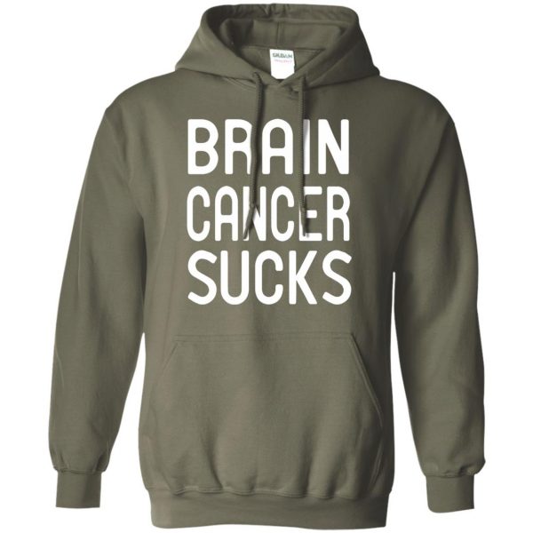 brain cancers hoodie - military green