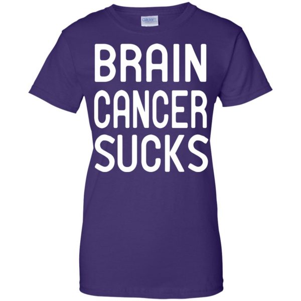 brain cancers womens t shirt - lady t shirt - purple