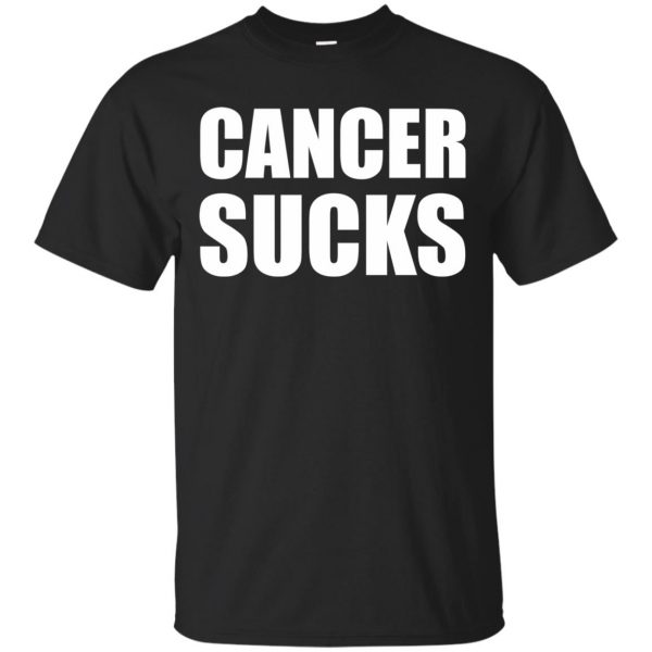 cancer sucks t shirt - black