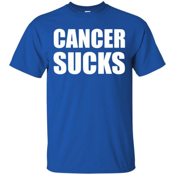 cancer sucks t shirt - royal blue