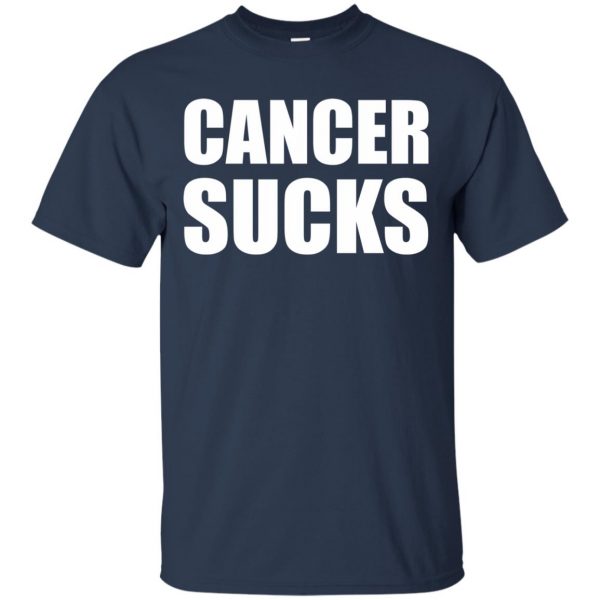 cancer sucks t shirt - navy blue