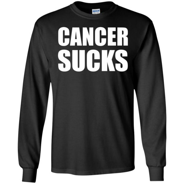 cancer sucks long sleeve - black