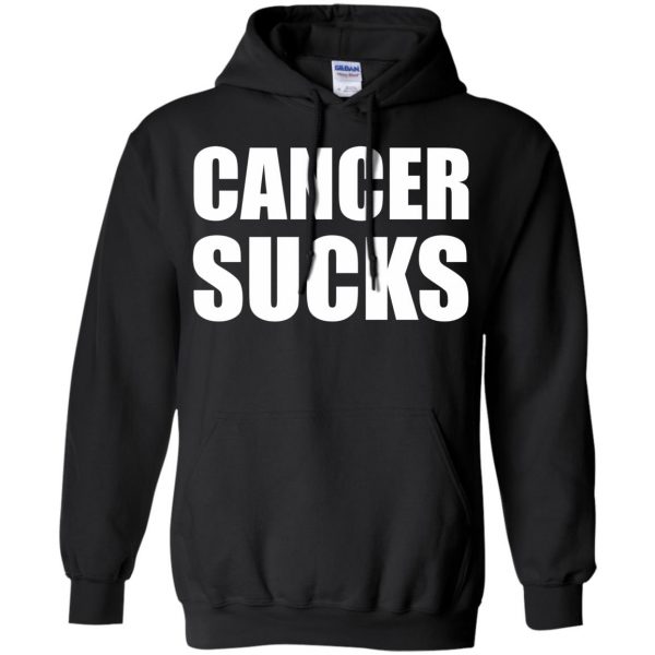 cancer sucks hoodie - black