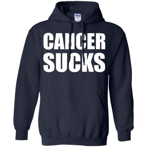 cancer sucks hoodie - navy blue