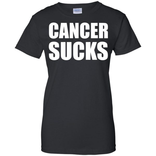 cancer sucks womens t shirt - lady t shirt - black