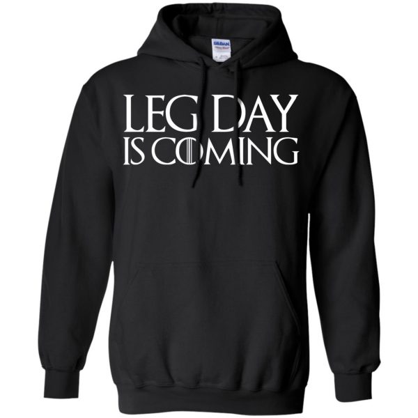 leg day hoodie - black