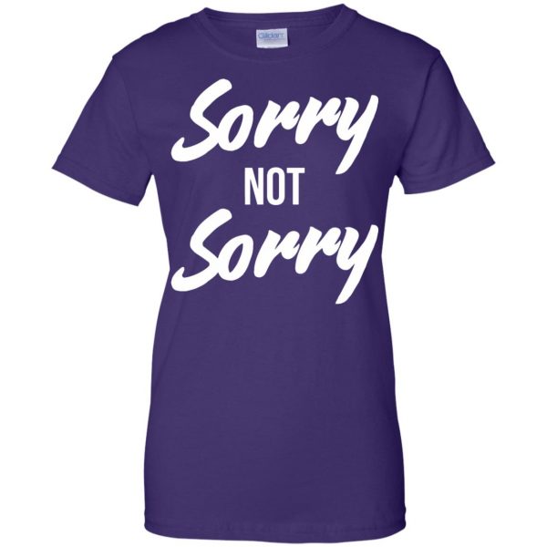 sorry not sorry womens t shirt - lady t shirt - purple