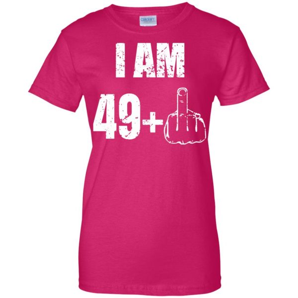 50th birthday womens t shirt - lady t shirt - pink heliconia