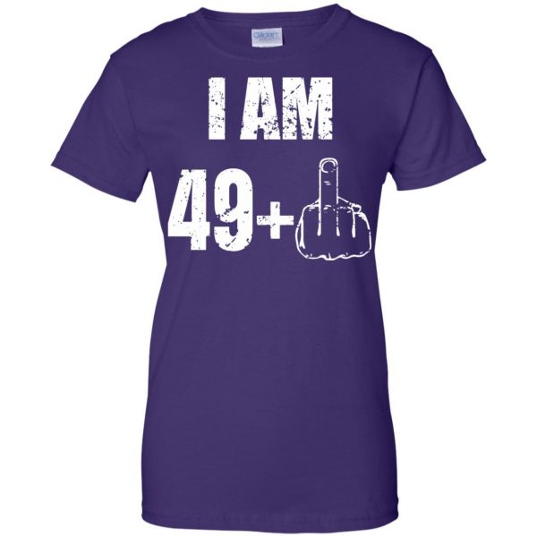 50th birthday womens t shirt - lady t shirt - purple