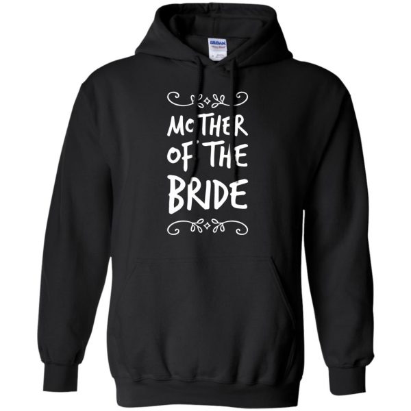 mother of the bride hoodie - black