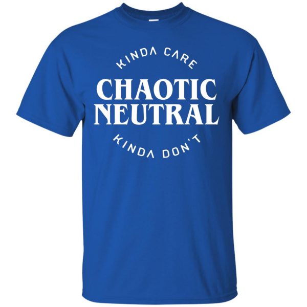 chaotic neutral t shirt - royal blue