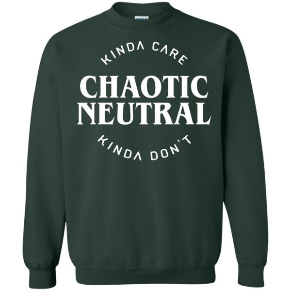 chaotic neutral sweatshirt - forest green