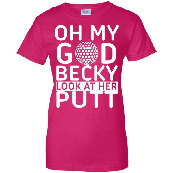 oh my god becky womens t shirt - lady t shirt - pink heliconia