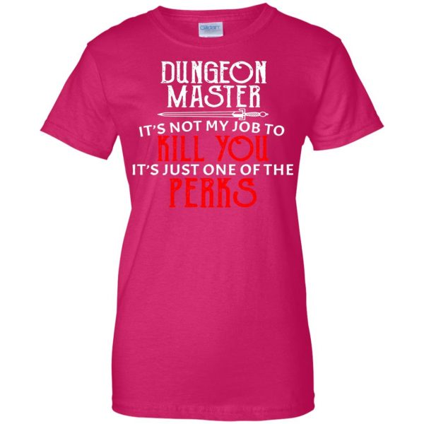 dungeon master womens t shirt - lady t shirt - pink heliconia