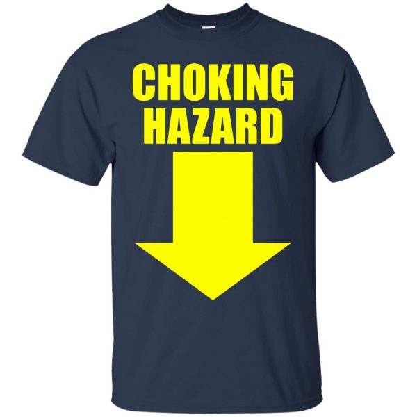 choking hazard t shirt - navy blue