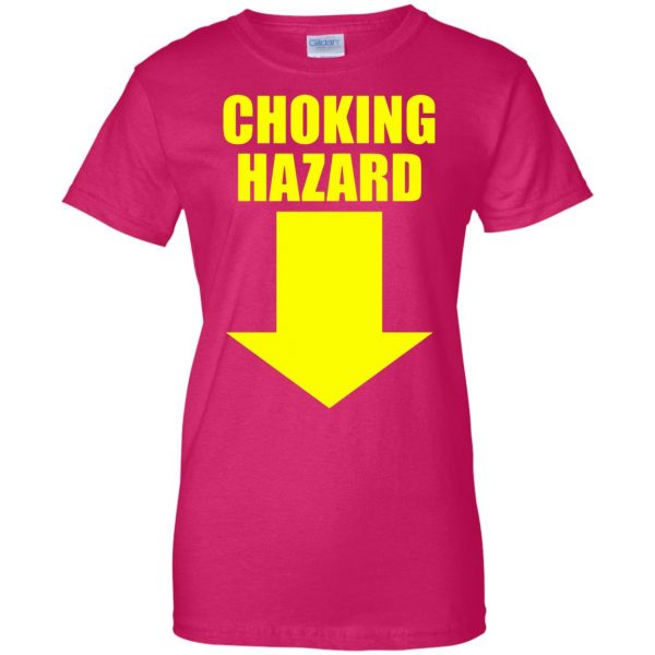 choking hazard womens t shirt - lady t shirt - pink heliconia