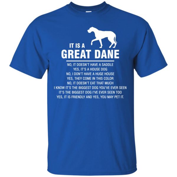 great dane t shirt - royal blue