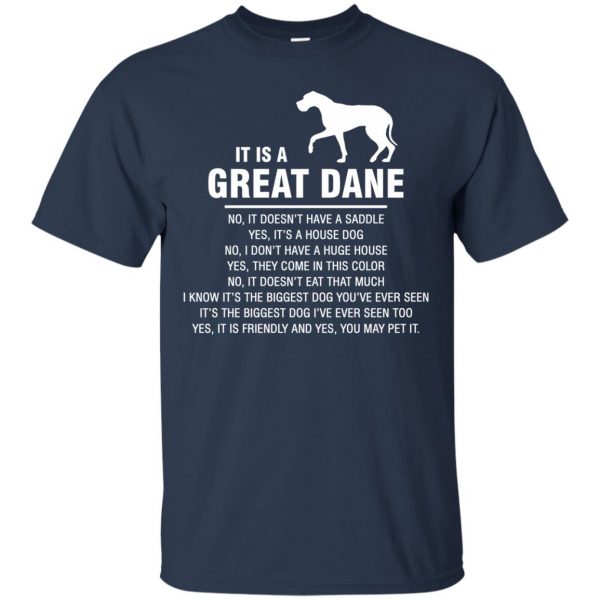 great dane t shirt - navy blue