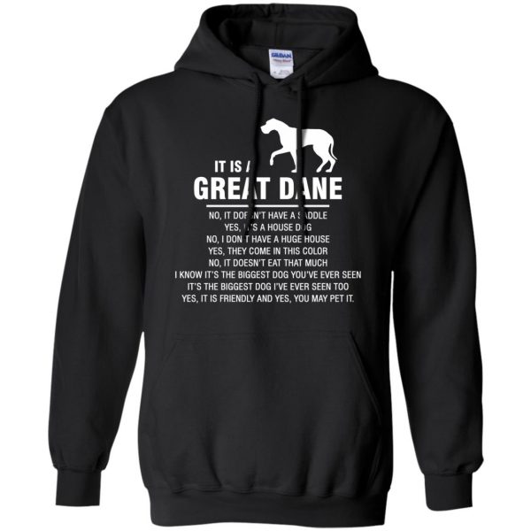 great dane hoodie - black