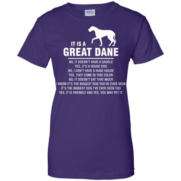 great dane womens t shirt - lady t shirt - purple