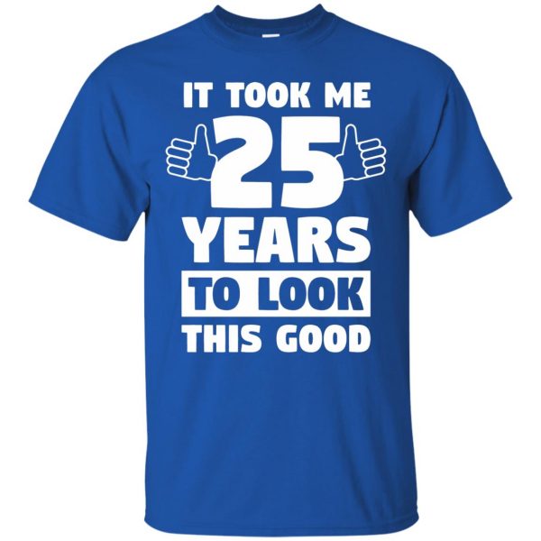 25th birthday t shirt - royal blue