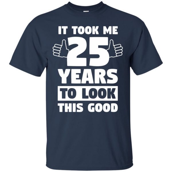 25th birthday t shirt - navy blue