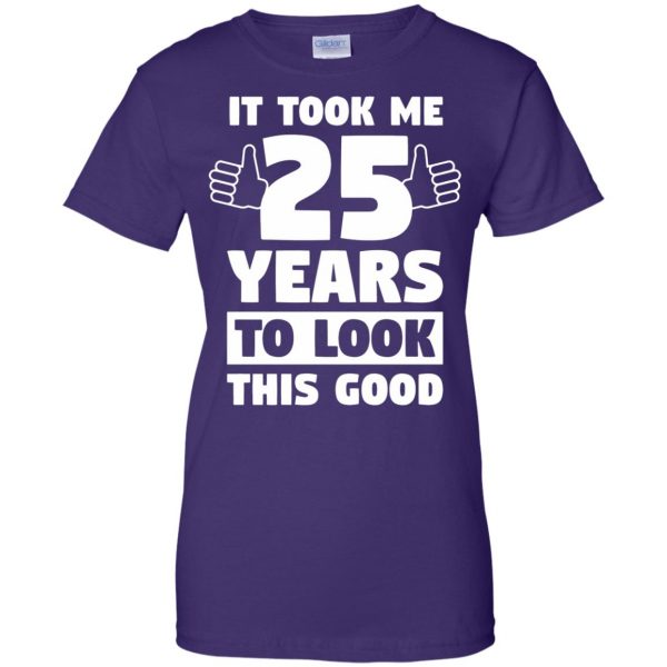 25th birthday womens t shirt - lady t shirt - purple
