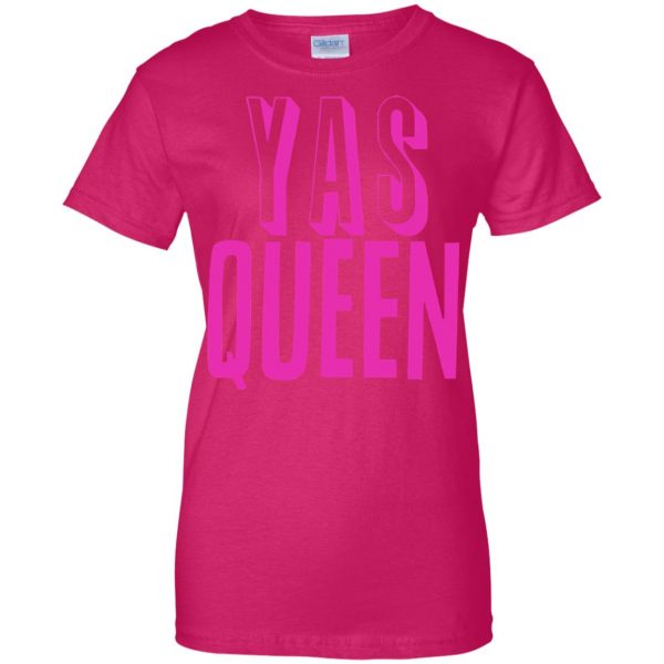 yas queens womens t shirt - lady t shirt - pink heliconia