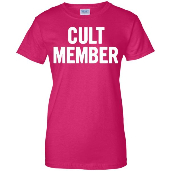 cult member womens t shirt - lady t shirt - pink heliconia