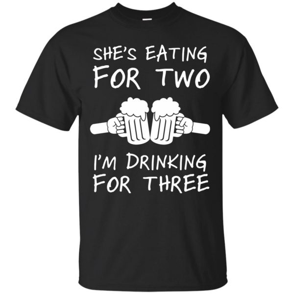 eating for two shirt - black