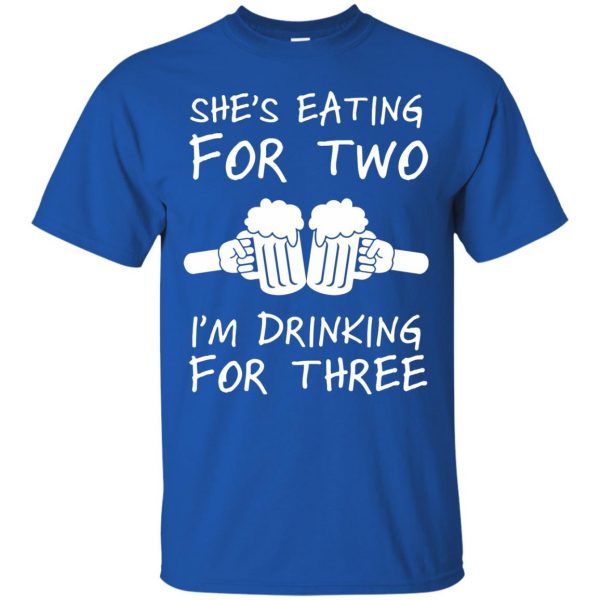 eating for two t shirt - royal blue