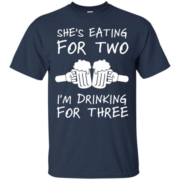 eating for two t shirt - navy blue