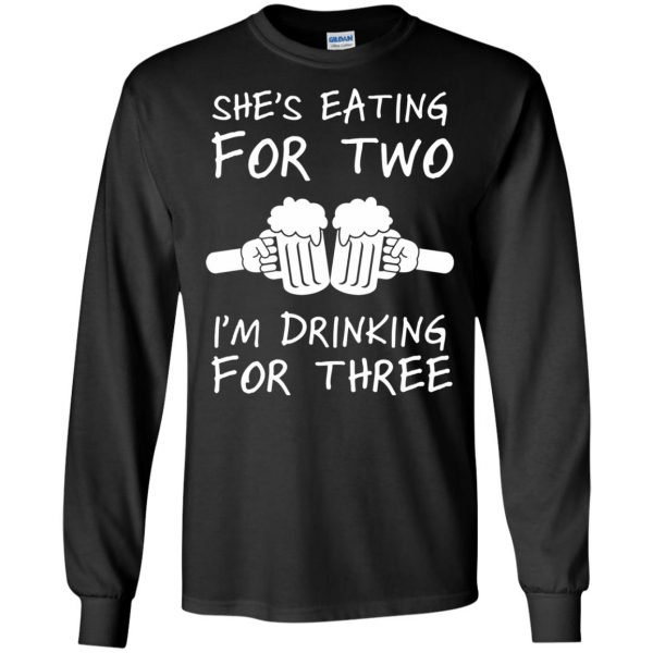 eating for two long sleeve - black
