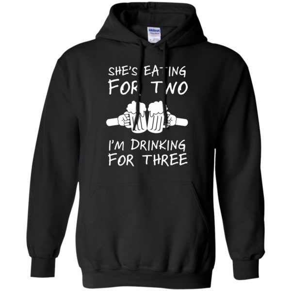 eating for two hoodie - black