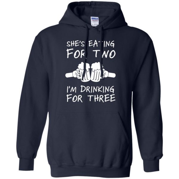eating for two hoodie - navy blue