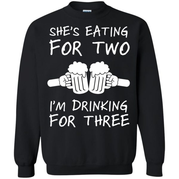 eating for two sweatshirt - black