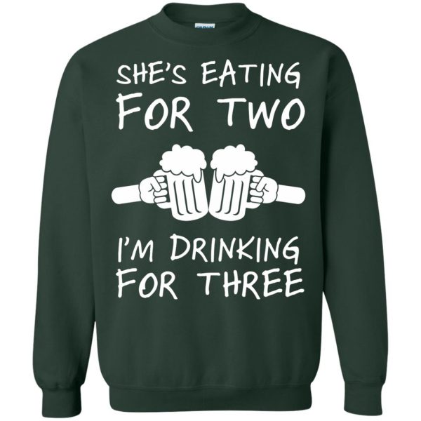 eating for two sweatshirt - forest green