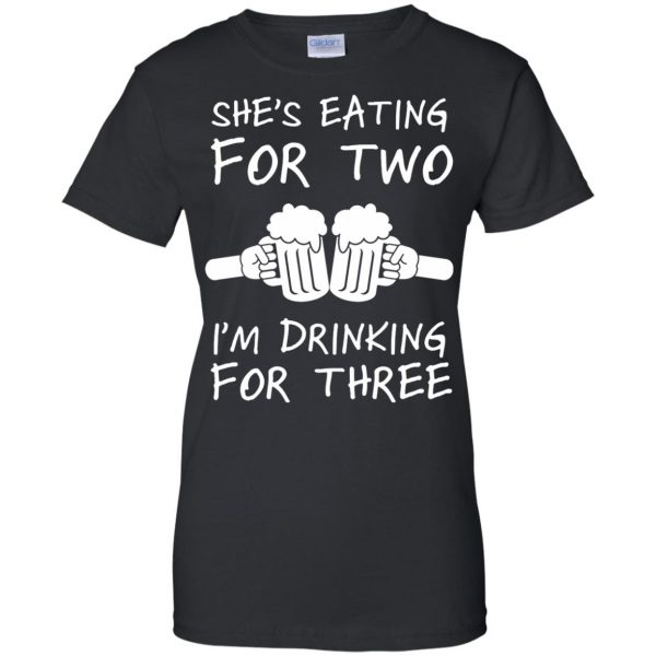 eating for two womens t shirt - lady t shirt - black
