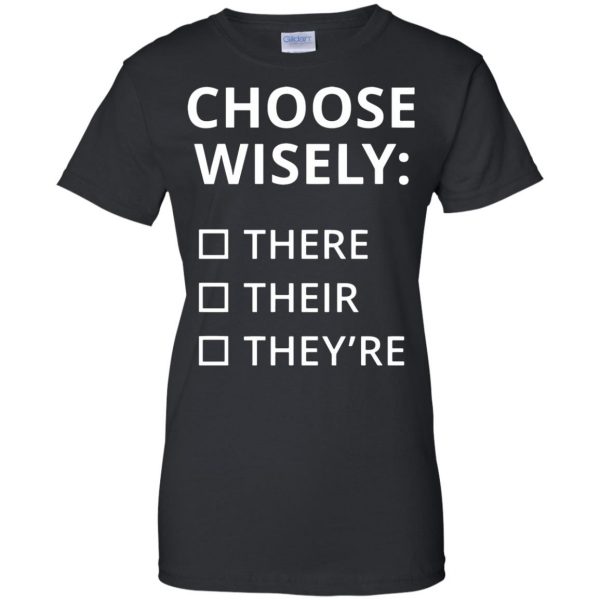 there their they're womens t shirt - lady t shirt - black